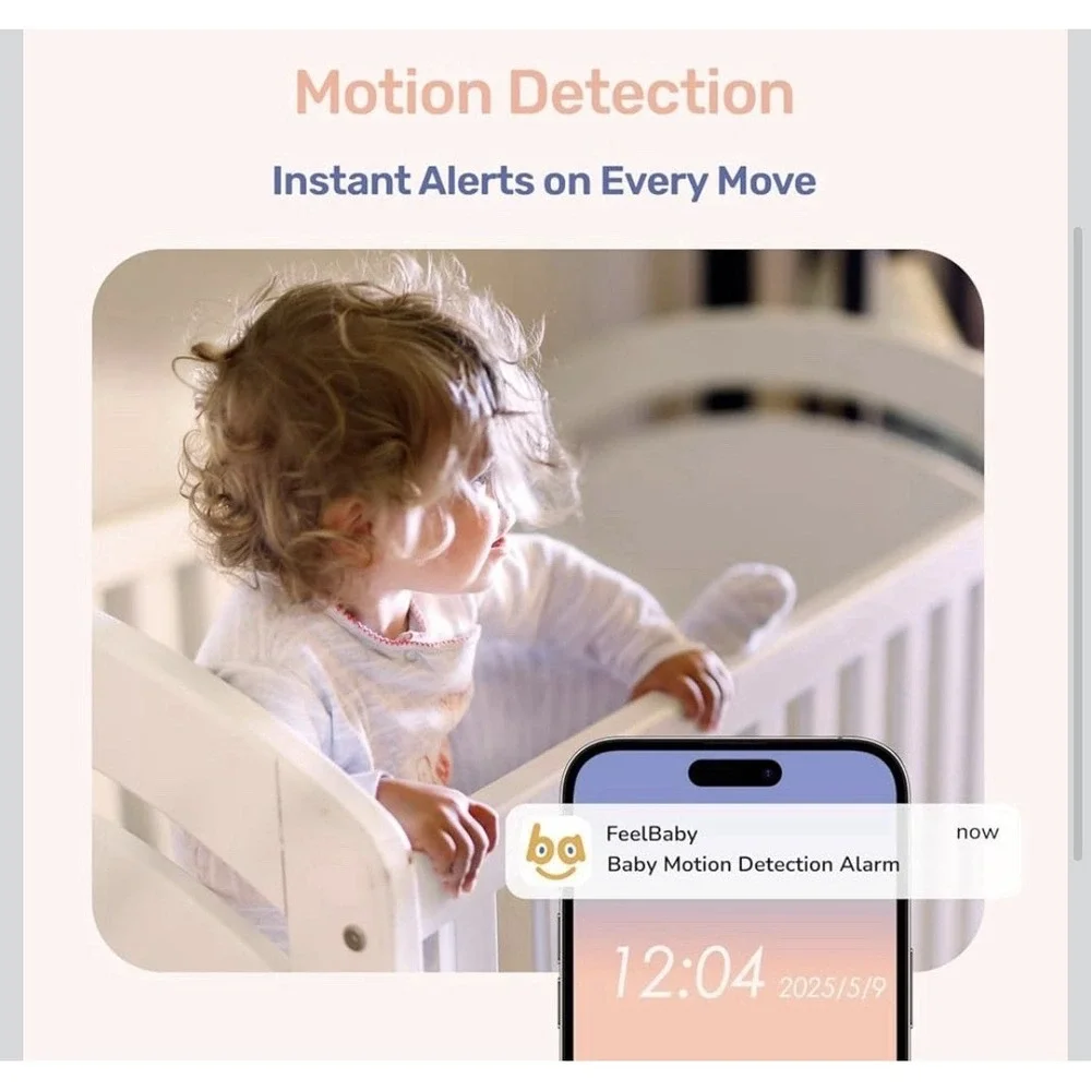 12N32/ 1080P WiFi Baby Monitor with 2 Cameras Audio4